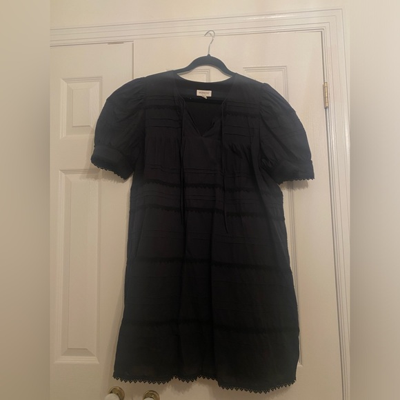 Hudson North Black Puff-Sleeve A-Line Mini Dress - Picture 2 of 5